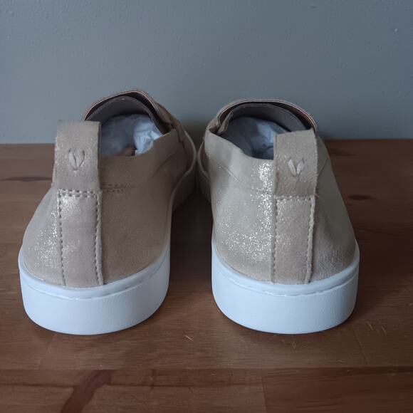 Vionic Women's Uptown Slip-On Penny Loafers Gold Shimmer Suede Size 7 W - Picture 7 of 9